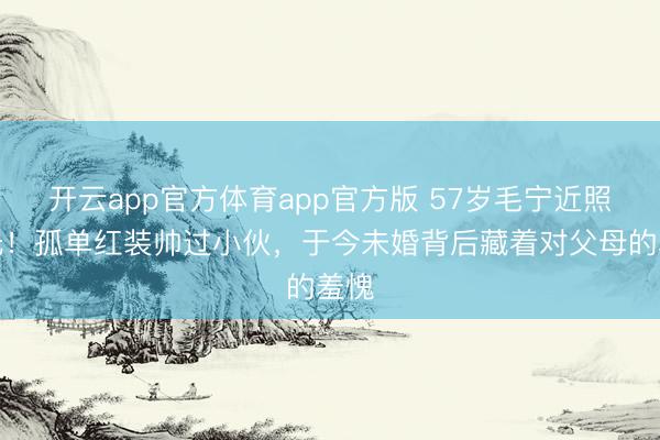 开云app官方体育app官方版 57岁毛宁近照曝光!孤单红装帅过小伙,于今未婚背后藏着对父母的羞愧